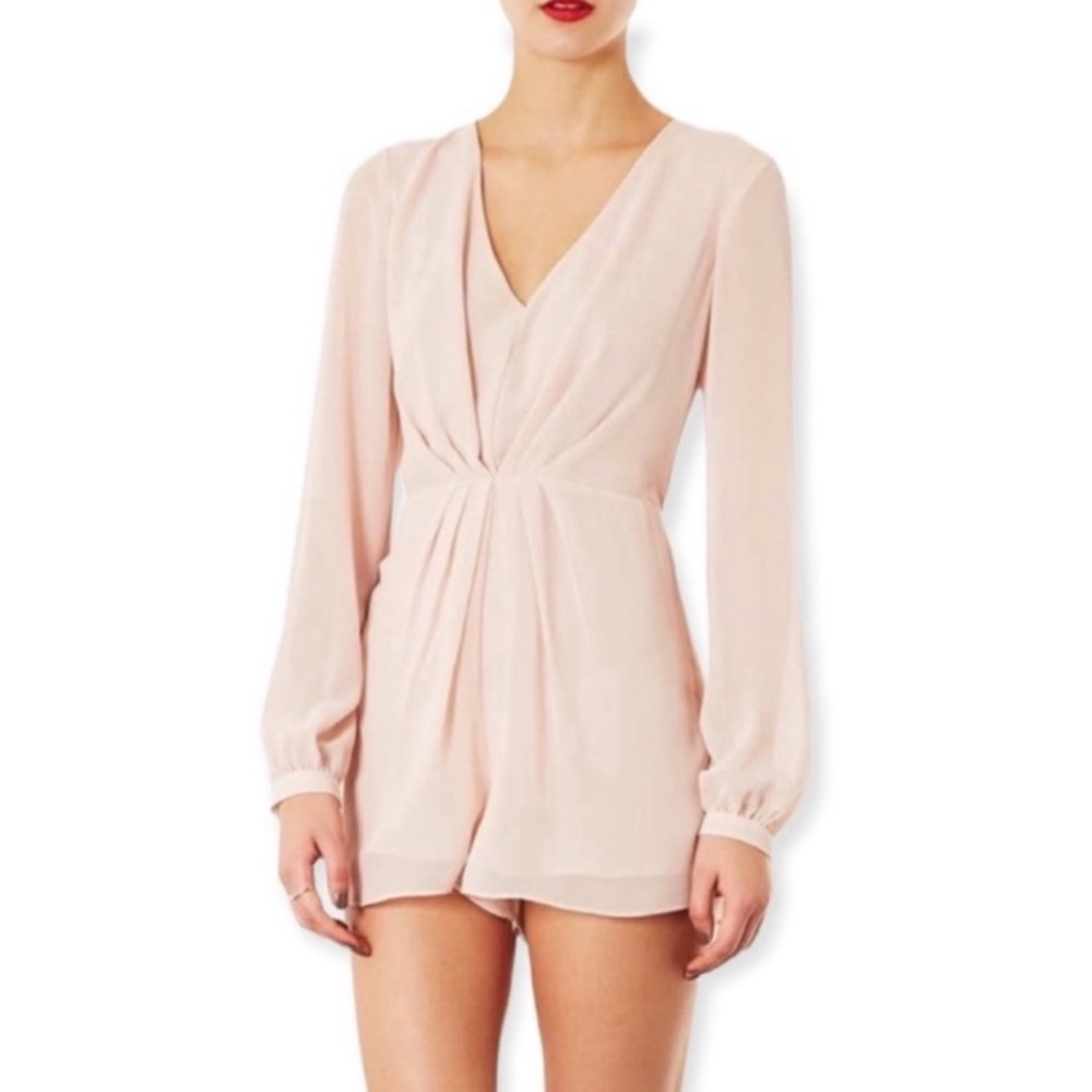 Topshop Blush / Pale Pink Long Sleeve Romper Size Women’s US 6 / UK 10
